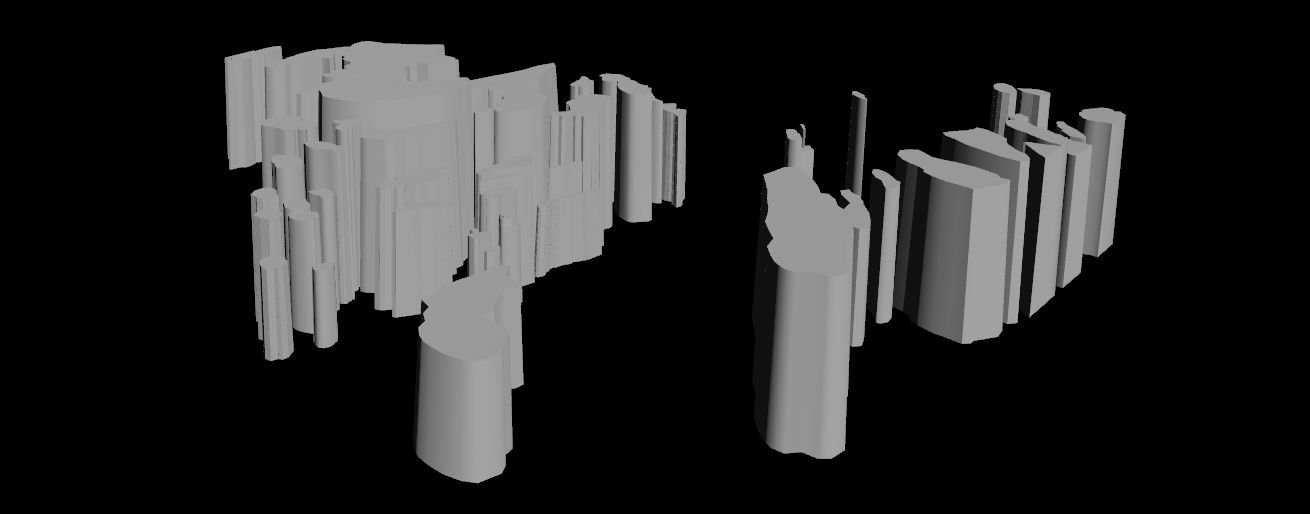 Terrain rock columns